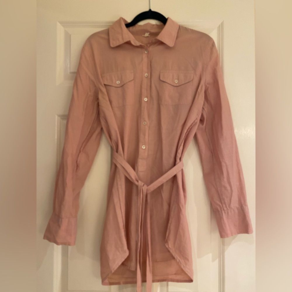 J Crew Long sleeve long cotton shirt